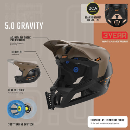Casco MTB LEATT MTB GRAVITY 5.0 Blu/Bianco