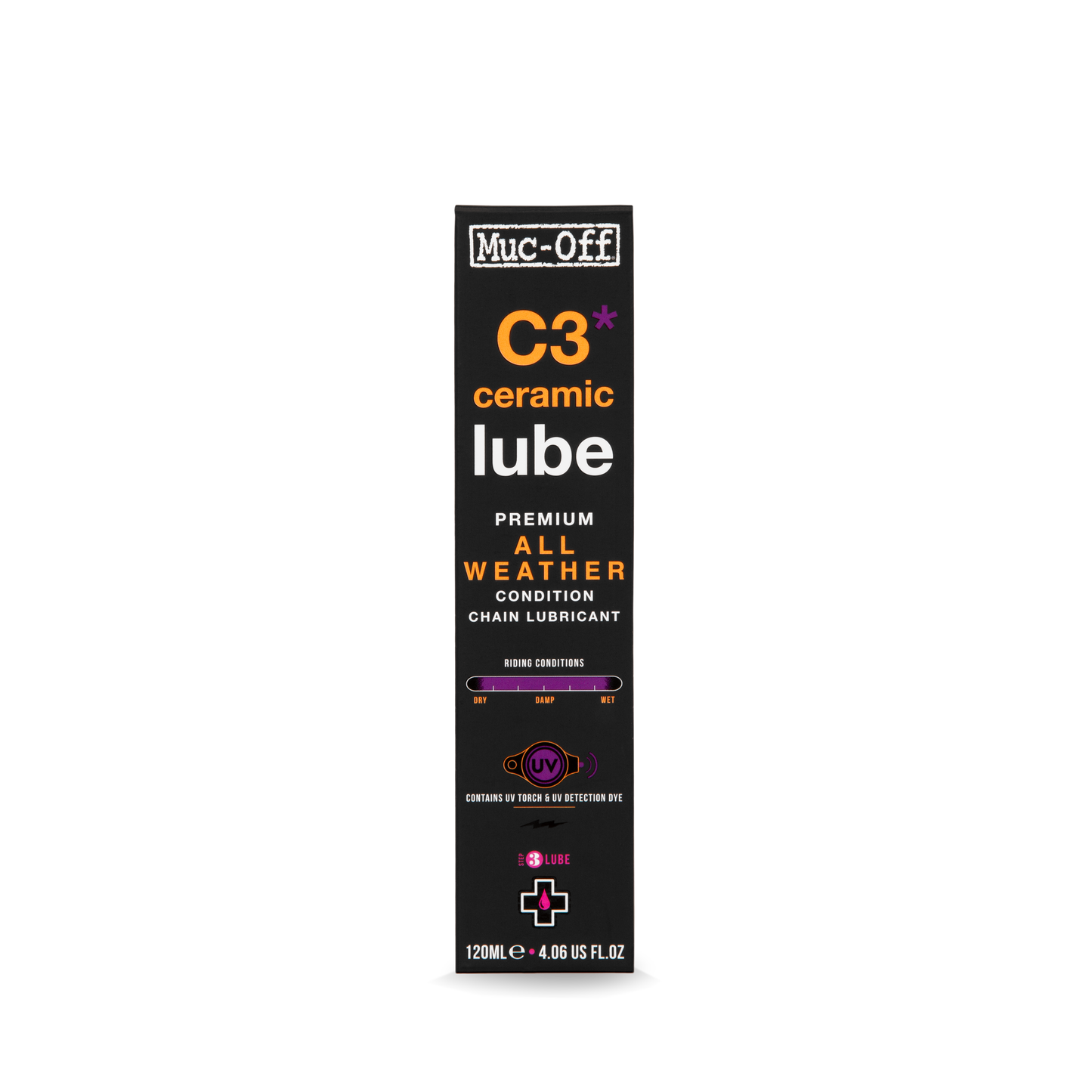 Lubrifiant Céramique Toutes Conditions MUC-OFF C3 ALL WEATHER CERAMIC (120 ml)