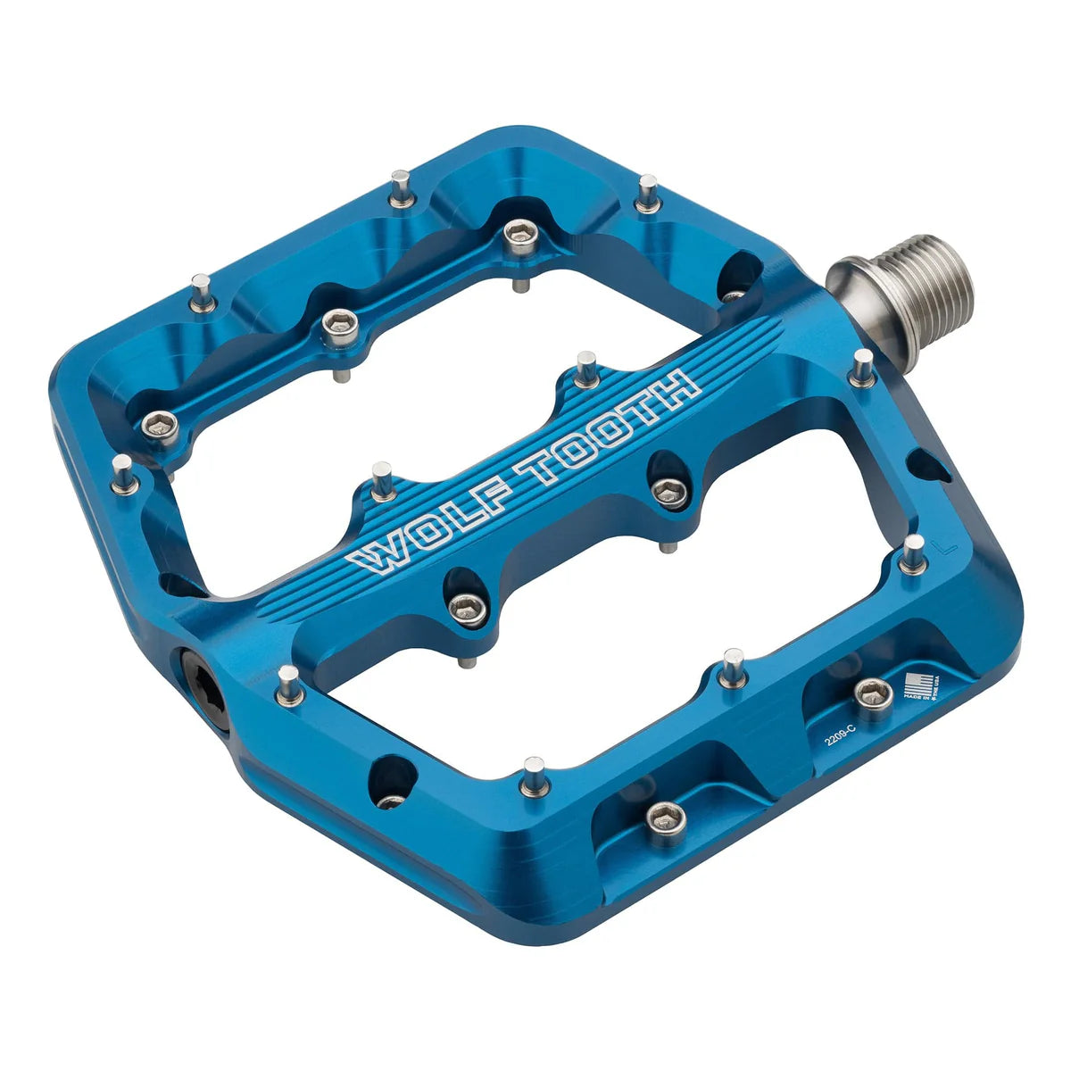 Pedales planos WOLF TOOTH WAVEFORM Small, azul