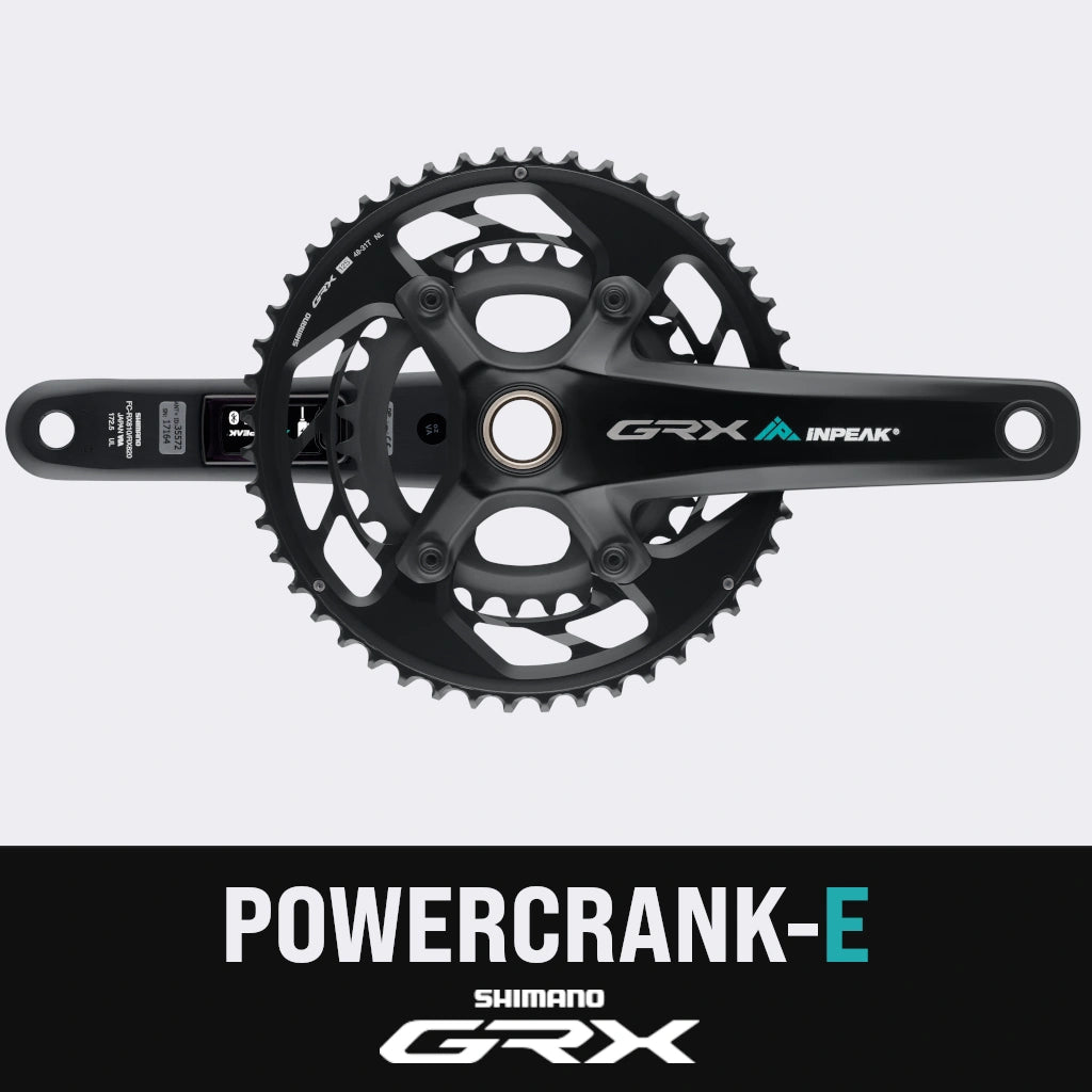Shimano GRX RX820-2-crankstel met INPEAK POWERCRANK-E TWIN2 LR-vermogensmeter