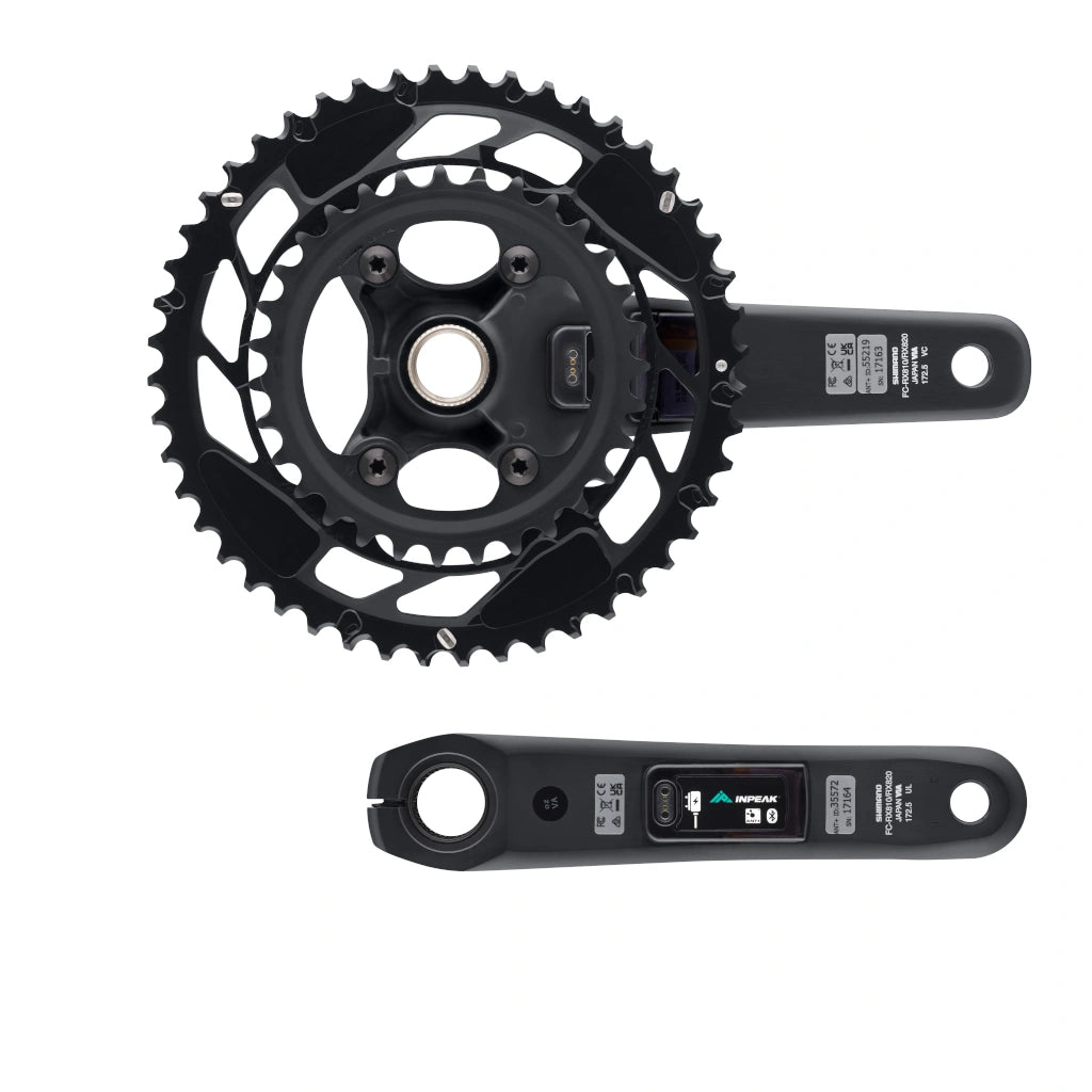 Shimano GRX RX820-2-crankstel met INPEAK POWERCRANK-E TWIN2 LR-vermogensmeter