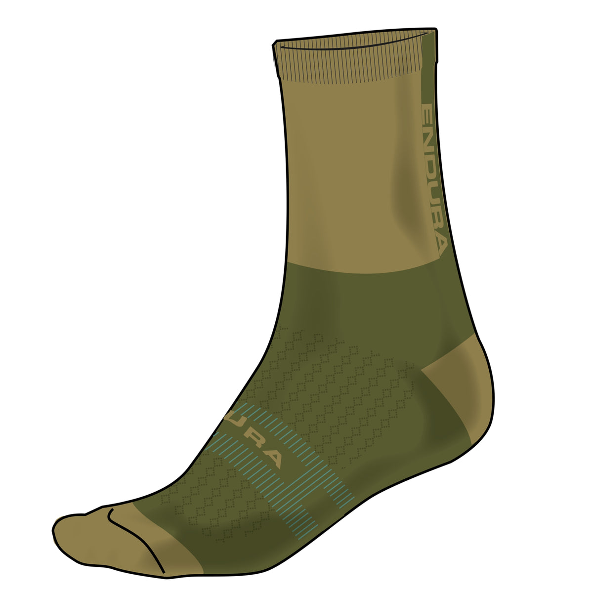 Sokker ENDURA BAABAA MERINO WINTER Khaki