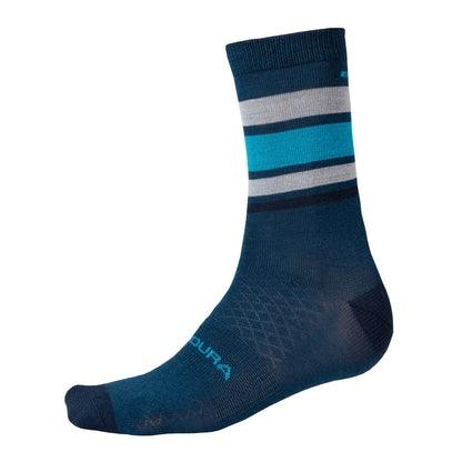 Skarpety ENDURA BAABAA MERINO STRIPE Niebieskie