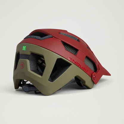 ENDURA SINGLETRACK MIPS Punainen/Vihreä maastopyöräkypärä