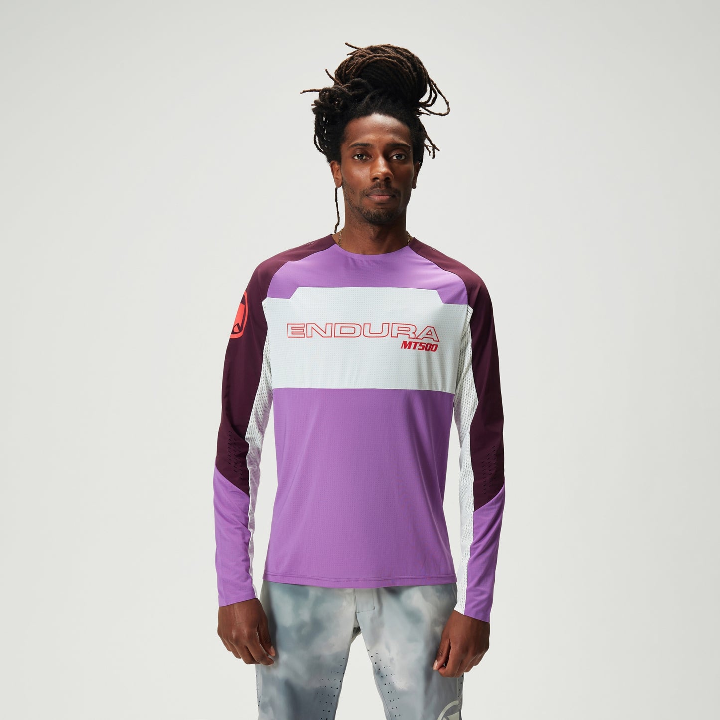 Maillot ENDURA MT500 BURNER LITE Manches Longues Violet