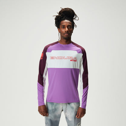 Maillot ENDURA MT500 BURNER LITE Mangas Largas Violeta