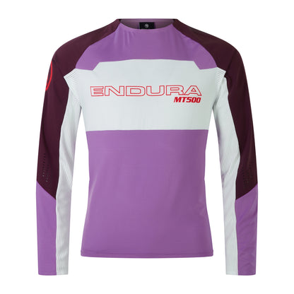 Maillot ENDURA MT500 BURNER LITE Mangas Largas Violeta