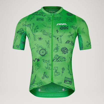 Koszulka ENDURA PRO SL PRINT Krótki Rękaw Zielona