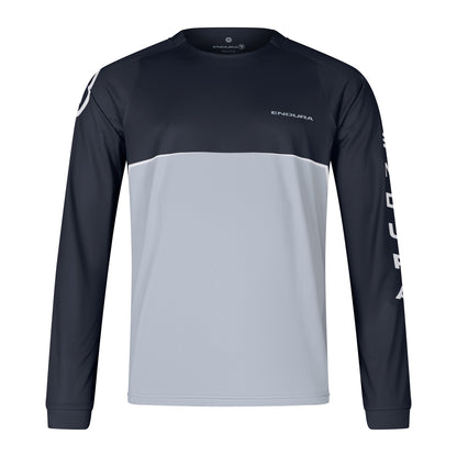 Колоездачна блуза ENDURA CORE PRINTED Дълъг ръкав Черен