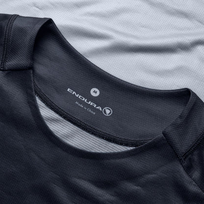 Колоездачна блуза ENDURA CORE PRINTED Дълъг ръкав Черен