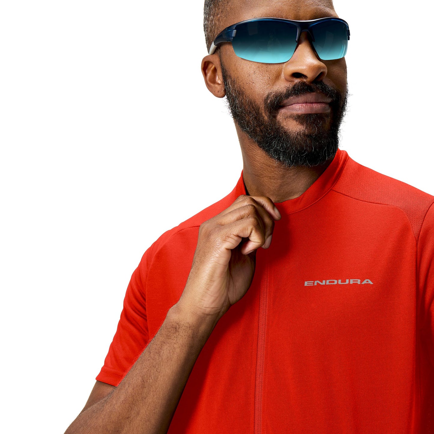 ENDURA LOOP ZIPPED Short Sleeve Jersey Red