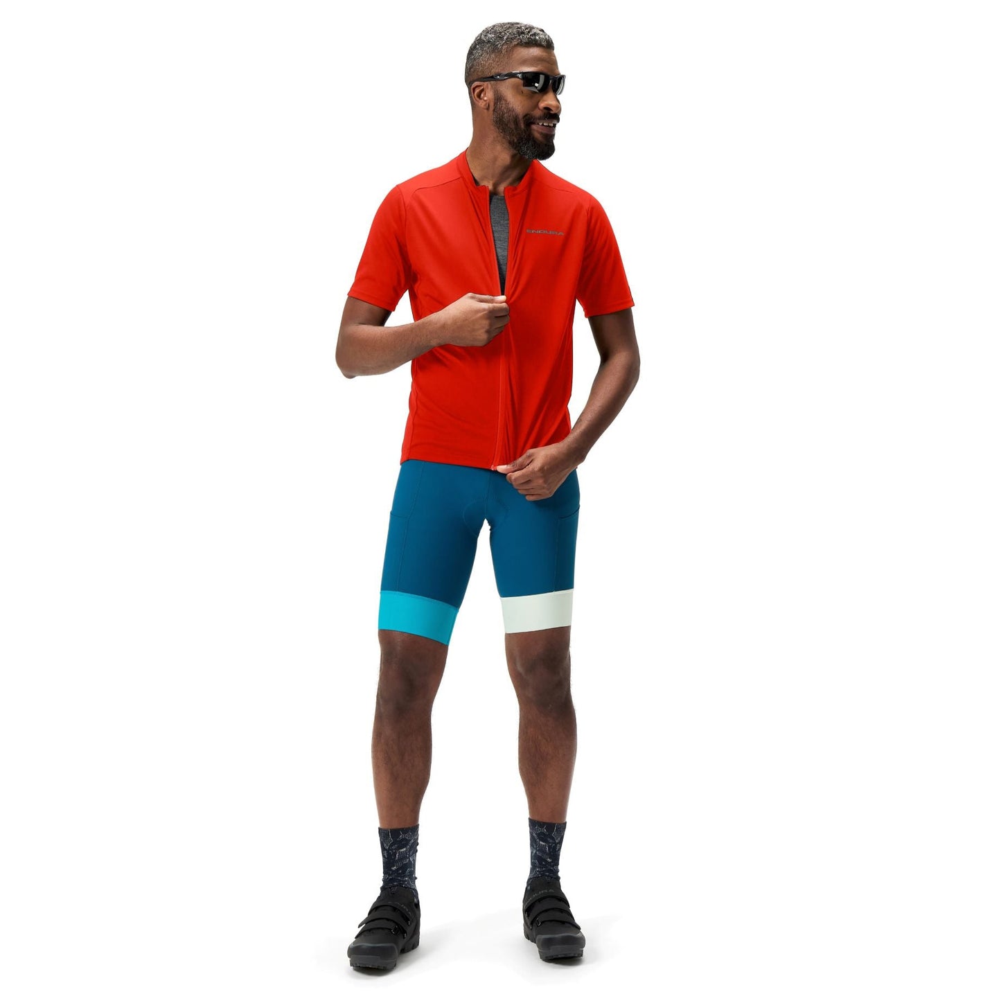 ENDURA LOOP ZIPPED Short Sleeve Jersey Red