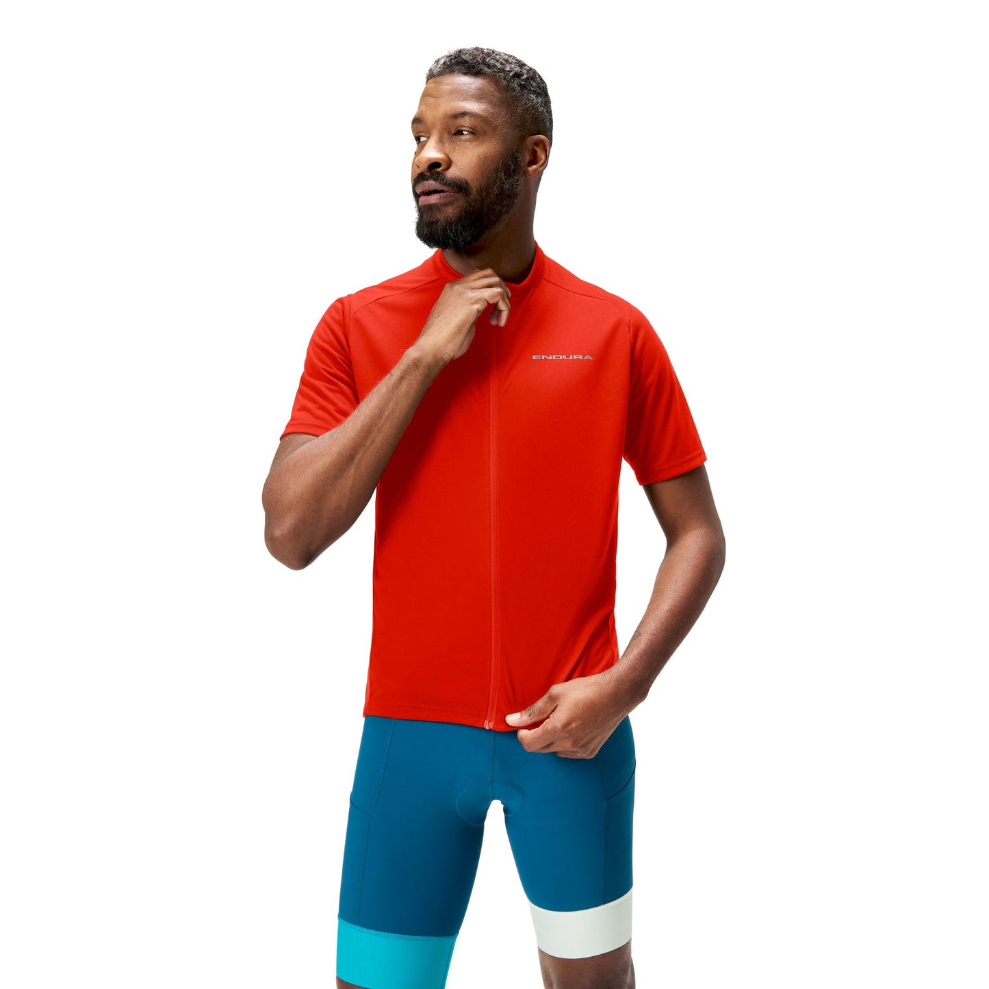 ENDURA LOOP ZIPPED Short Sleeve Jersey Red