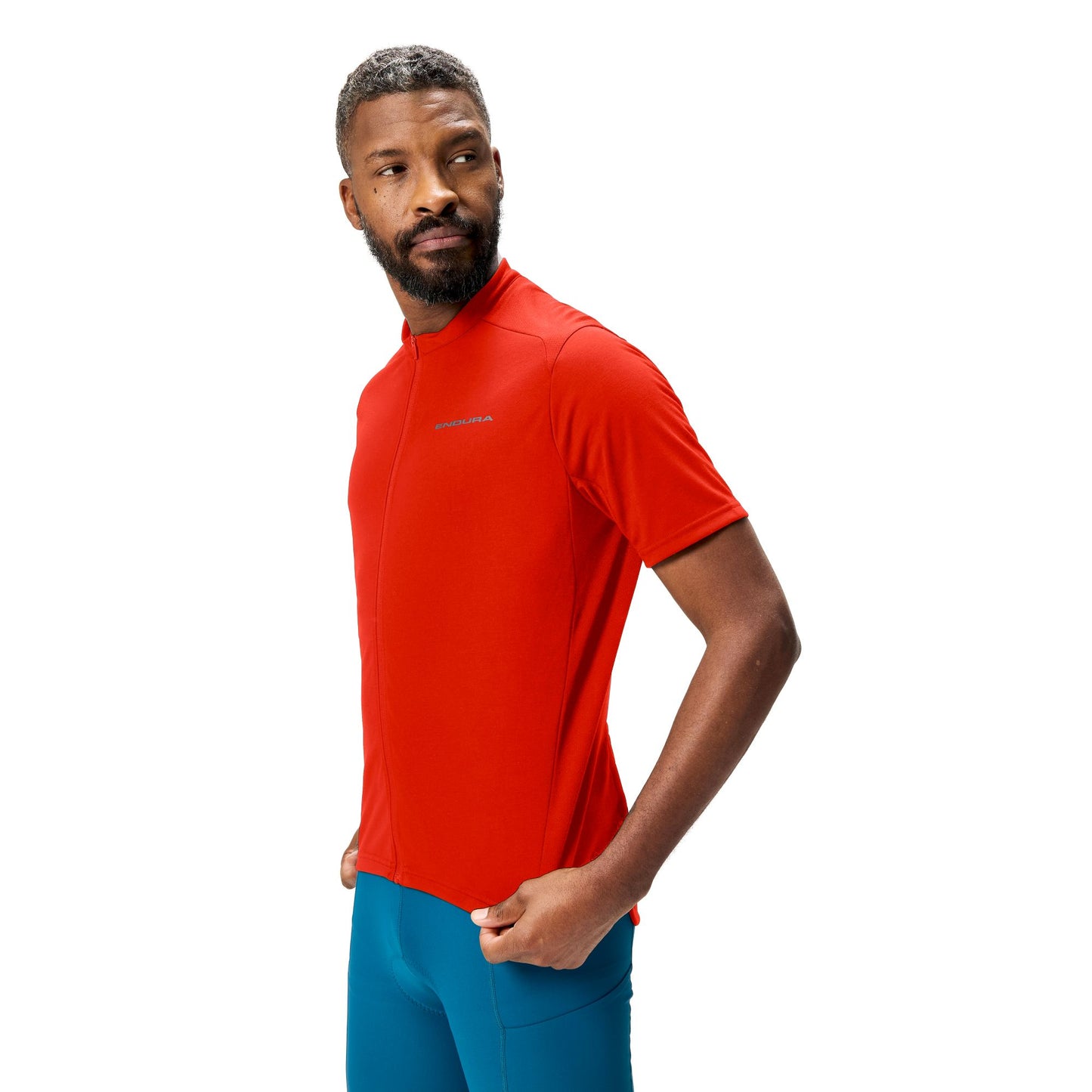 ENDURA LOOP ZIPPED Short Sleeve Jersey Red