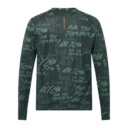 Shirt ENDURA SINGLETRACK PRINT Lange Mouwen Carbon Groen