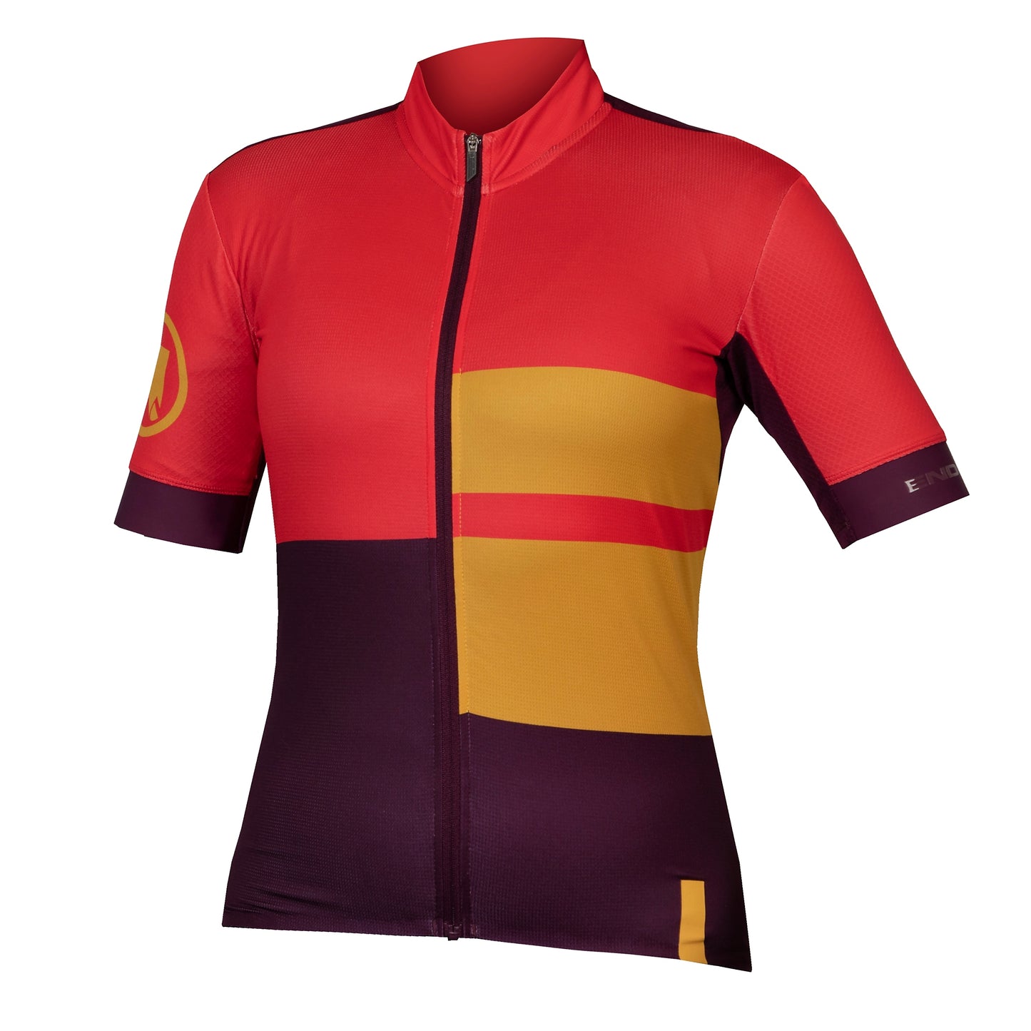 ENDURA FS260 PRINT Γυναικείο κοντομάνικο Jersey πορτοκαλί/καφέ