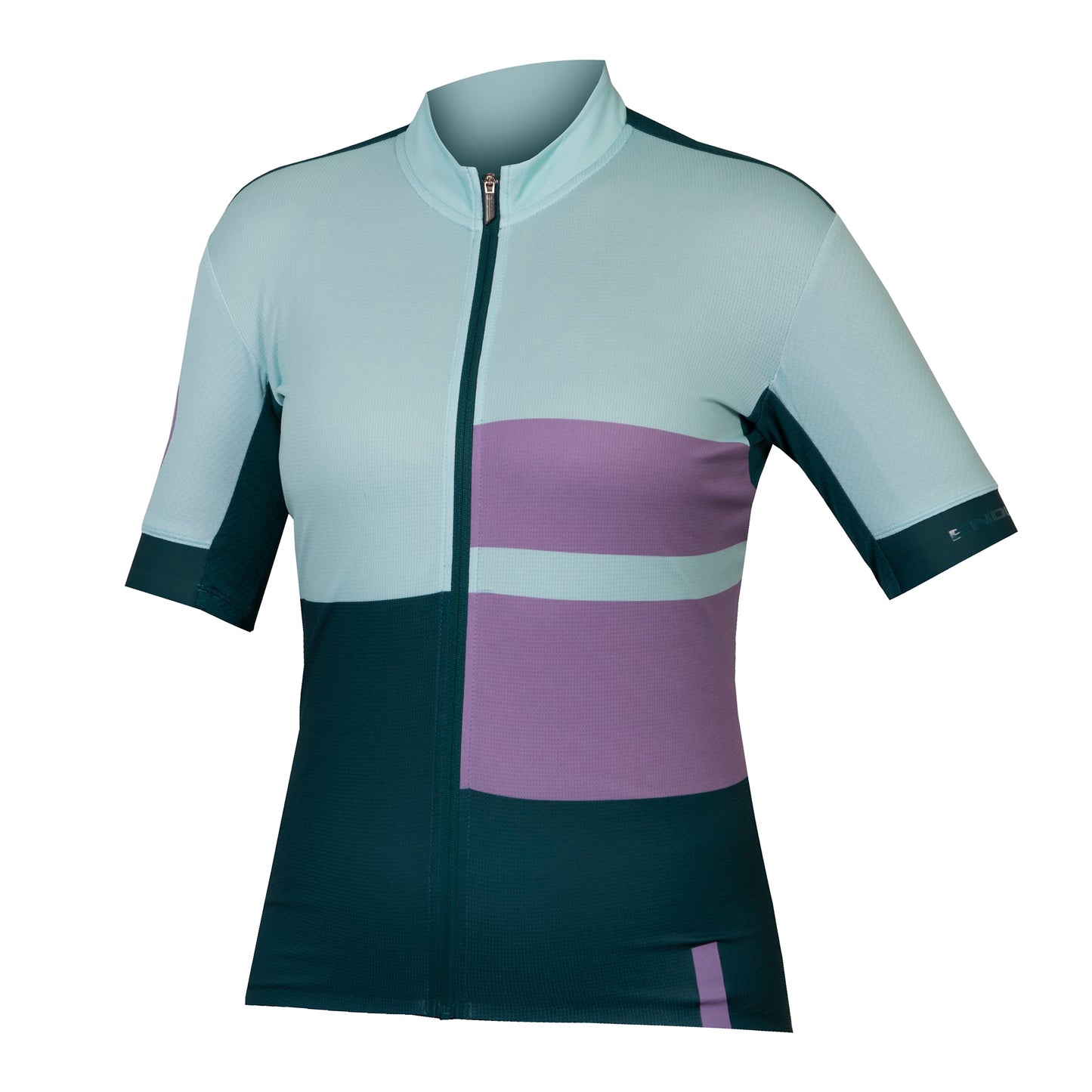 Camisola de manga curta ENDURA FS260 PRINT para mulher Verde/Púrpura