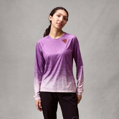 Maillot ENDURA SINGLETRACK PRINT Mangas Largas Mujer Violeta
