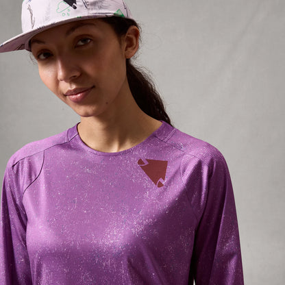 Maillot ENDURA SINGLETRACK PRINT Mangas Largas Mujer Violeta