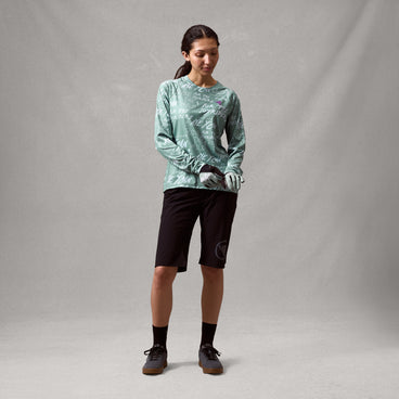 Maillot ENDURA SINGLETRACK PRINT Mangas Largas Mujer Sage Green