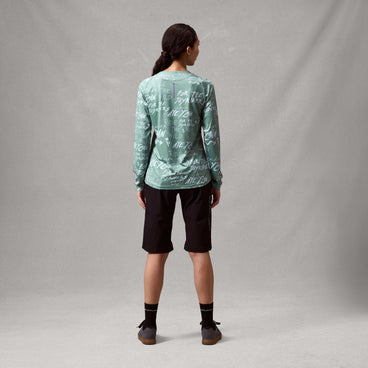 Maillot ENDURA SINGLETRACK PRINT Mangas Largas Mujer Sage Green