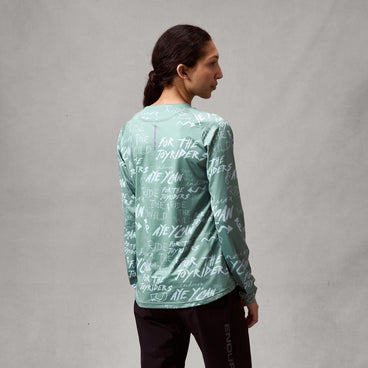 Maillot ENDURA SINGLETRACK PRINT Mangas Largas Mujer Sage Green