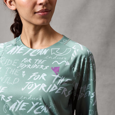 Maillot ENDURA SINGLETRACK PRINT Mangas Largas Mujer Sage Green