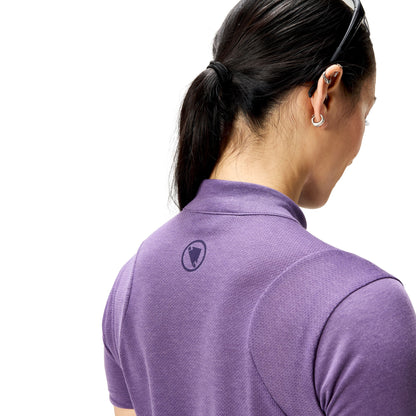 Maglia ENDURA LOOP ZIPPED Maniche Corte Donna Viola