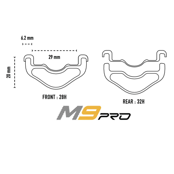 ENVE M9 PRO 29" 29mm zadní ráfek