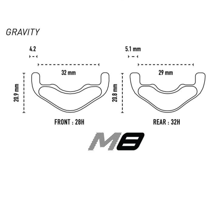 ENVE M8 29" 32 mm forhjul