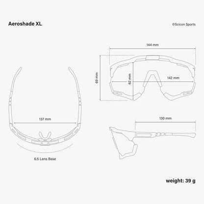 Glasögon SCICON AEROSHADE XL Genomskinlig Iridium Röd