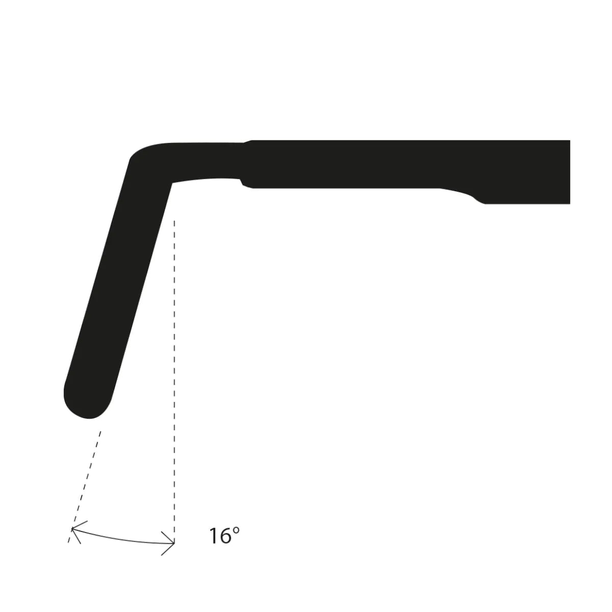 Cintre Gravel DEDA SUPERZERO CARBONE UD POB Finish Flare 16°