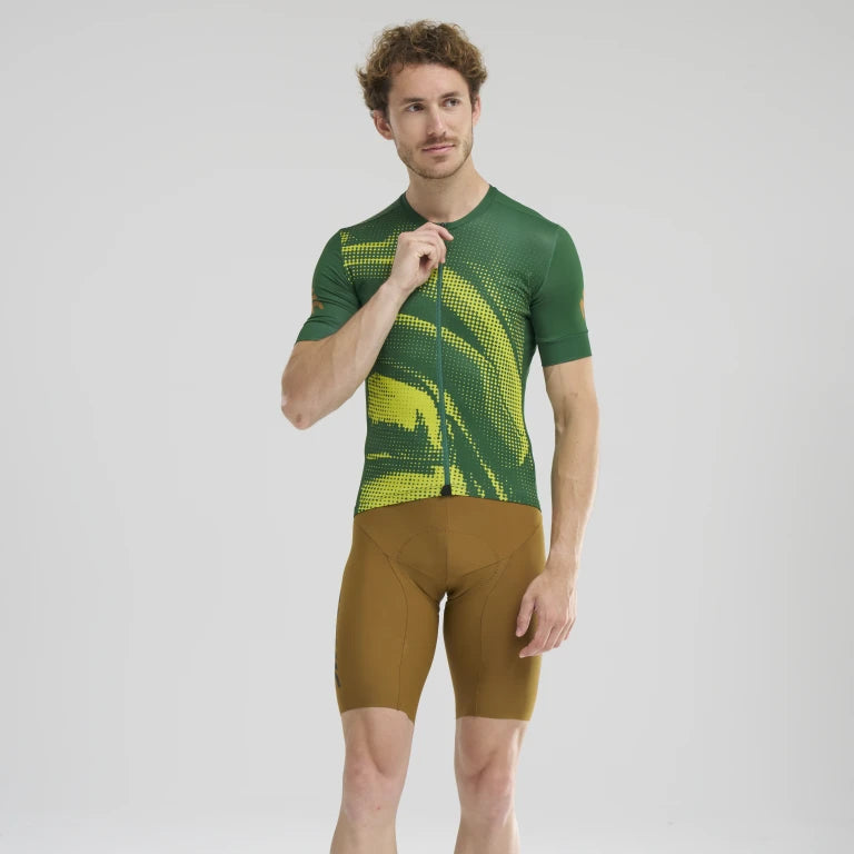 Maillot MAVIC AKSIUM GRAPHIC Manches Courtes Vert/Jaune