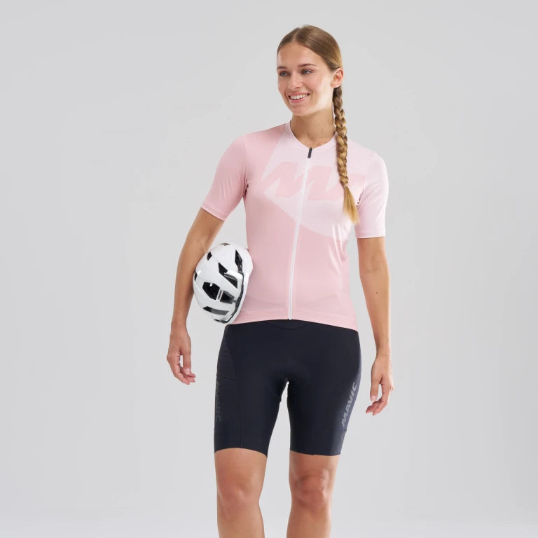 Pink MAVIC ICON GRAPHIC kortærmet jersey til kvinder
