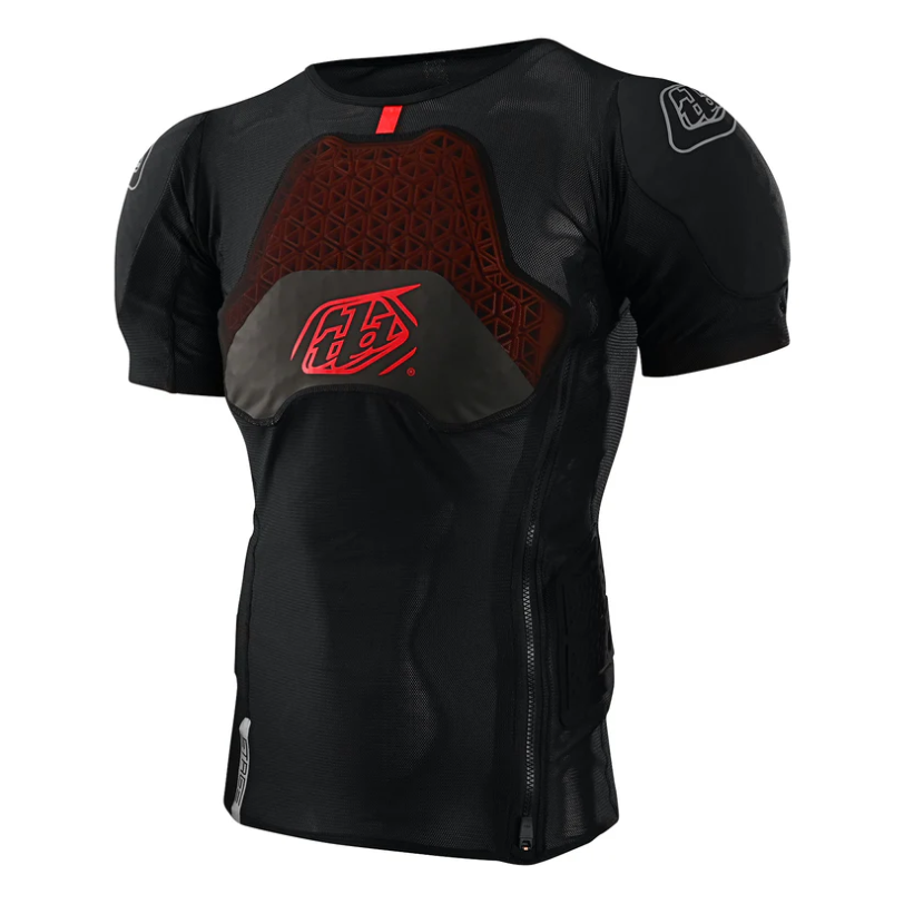T-Shirt de Protection TROY LEE DESIGNS STAGE GHOST D3O Manches Courtes Noir