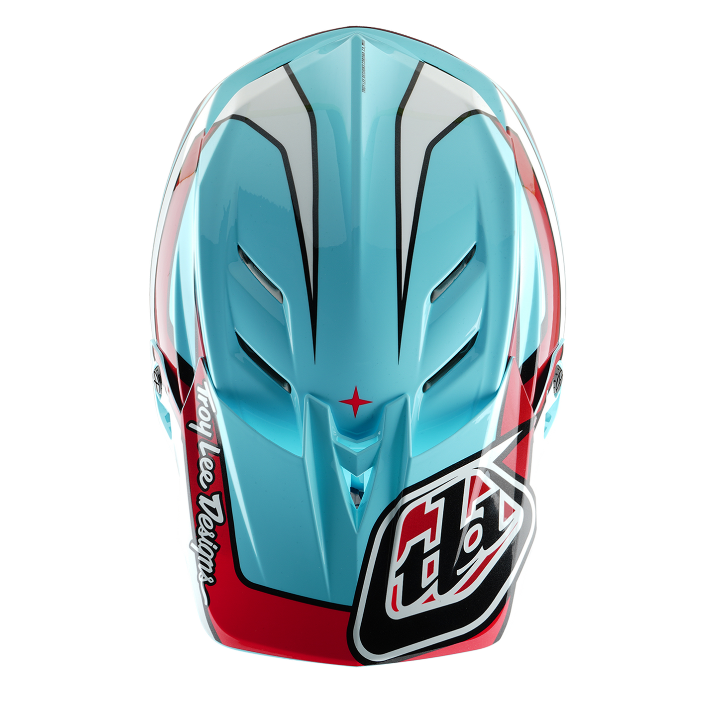 Casque VTT TROY LEE DESIGNS D4 POLYACRYLITE MIPS LINEAR Bleu