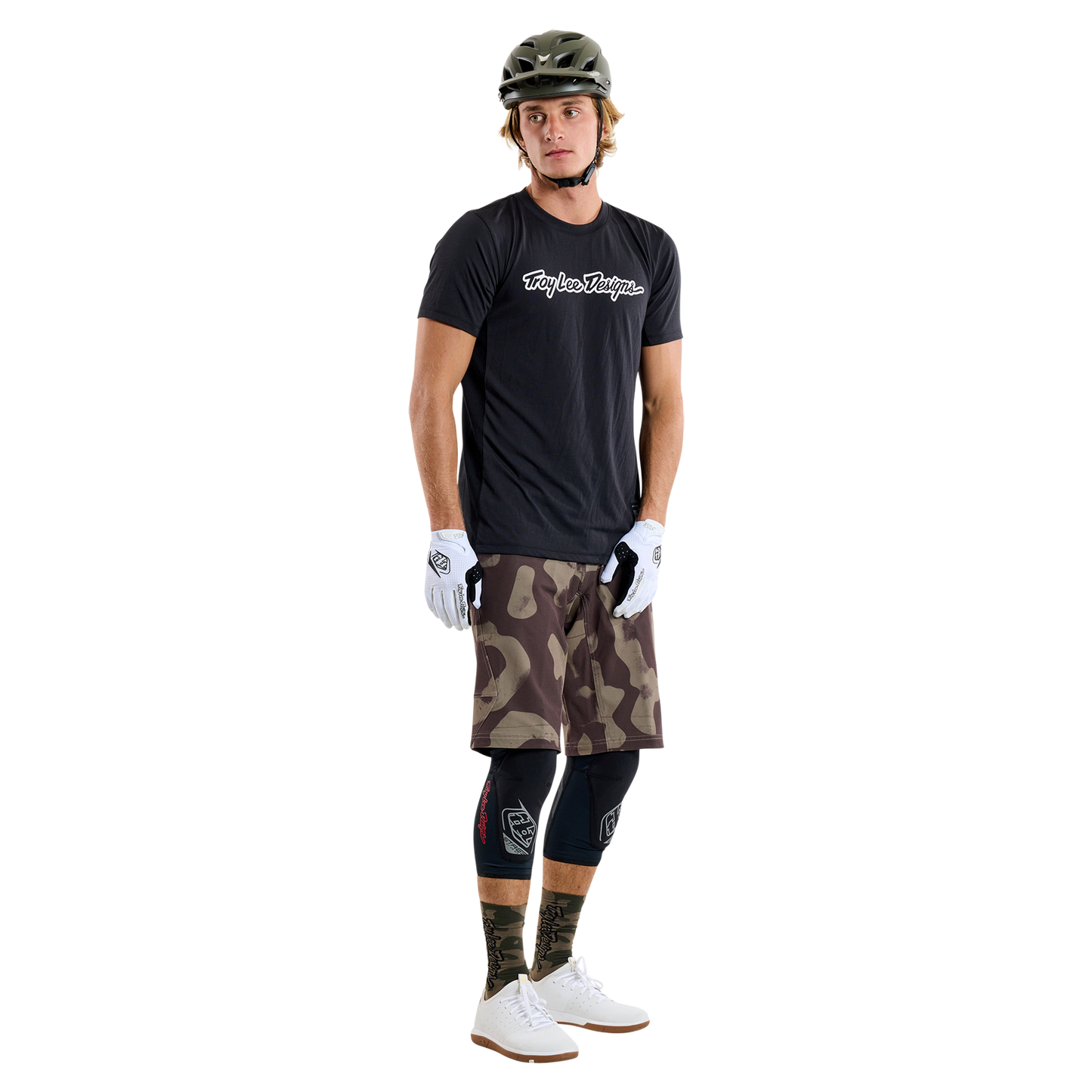 Maillot TROY LEE DESIGNS SKYLINE RIDE TEE SIGNATURE Manches Courtes Noir