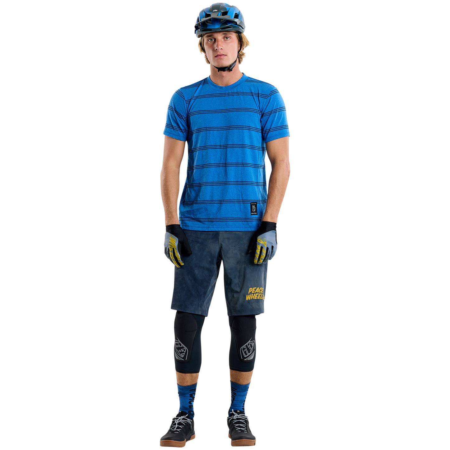 TROY LEE DESIGNS SKYLINE RIDE TEE WASH OUT Trikot Kurzarm Blau