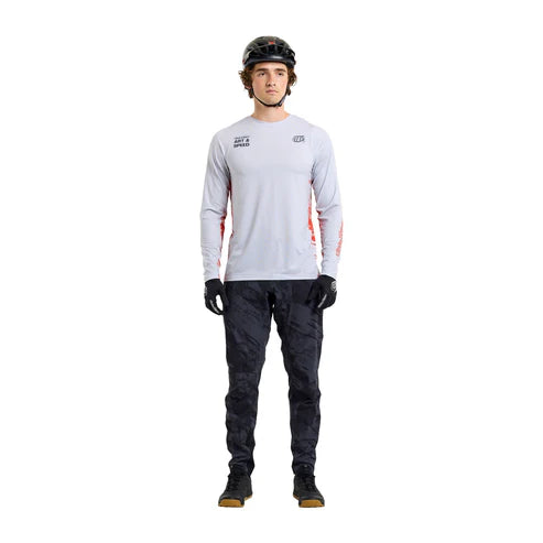 Maillot TROY LEE DESIGNS SKYLINE Manches Longues Blanc/Rouge