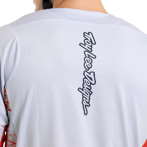 Maillot TROY LEE DESIGNS SKYLINE Manches Longues Blanc/Rouge
