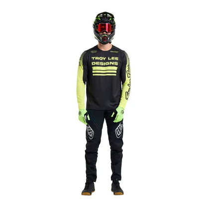 Maillot TROY LEE DESIGNS SPRINT Mangas Largas Negro/Amarillo