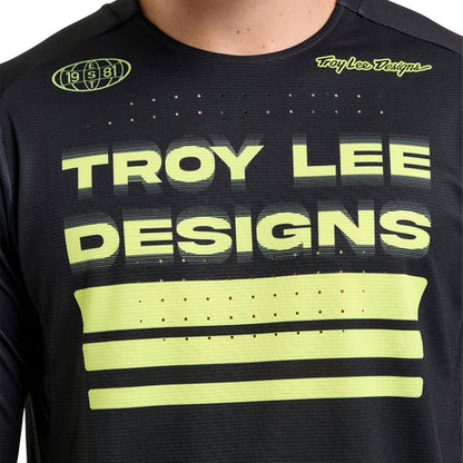 Maillot TROY LEE DESIGNS SPRINT Mangas Largas Negro/Amarillo