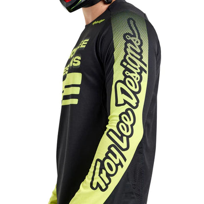 Maillot TROY LEE DESIGNS SPRINT Mangas Largas Negro/Amarillo