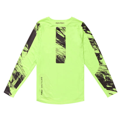 Maillot TROY LEE DESIGNS SKYLINE CHILL ROCKSLIDE Mangas Largas Amarillo