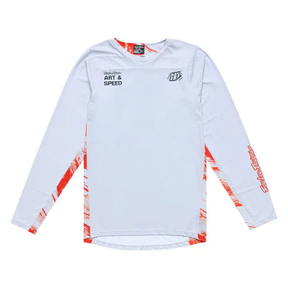 Maillot TROY LEE DESIGNS SKYLINE Mangas Largas Blanco/Rojo