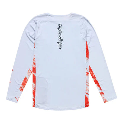 Maillot TROY LEE DESIGNS SKYLINE Mangas Largas Blanco/Rojo