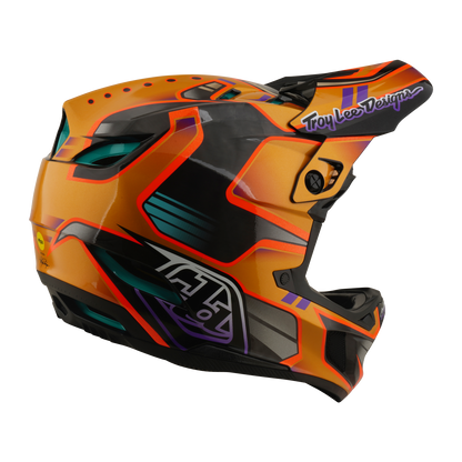 Casco MTB TROY LEE DESIGNS D4 CARBON MIPS Crest Gold