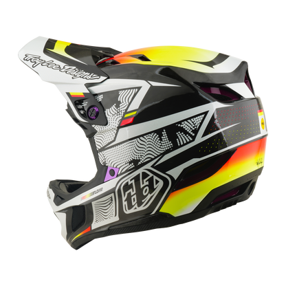 Casco MTB TROY LEE DESIGNS D4 CARBON MIPS Lined Up Nero/Giallo