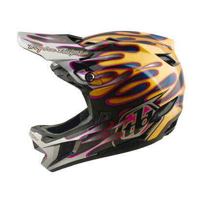 Casco MTB TROY LEE DESIGNS D4 CARBON MIPS Overspray Gold/Nero