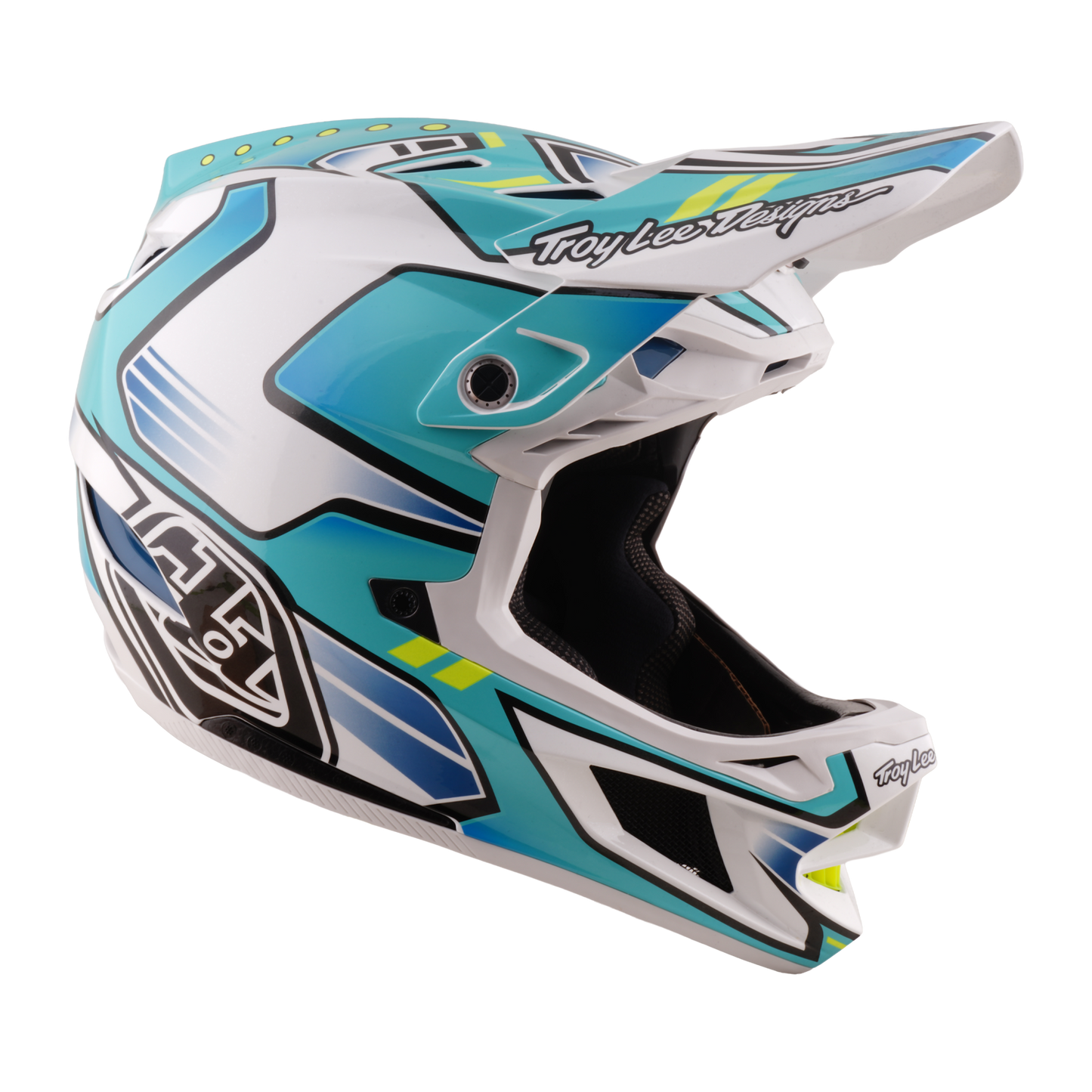 Casque VTT TROY LEE DESIGNS D4 COMPOSITE MIPS CREST REAL Vert